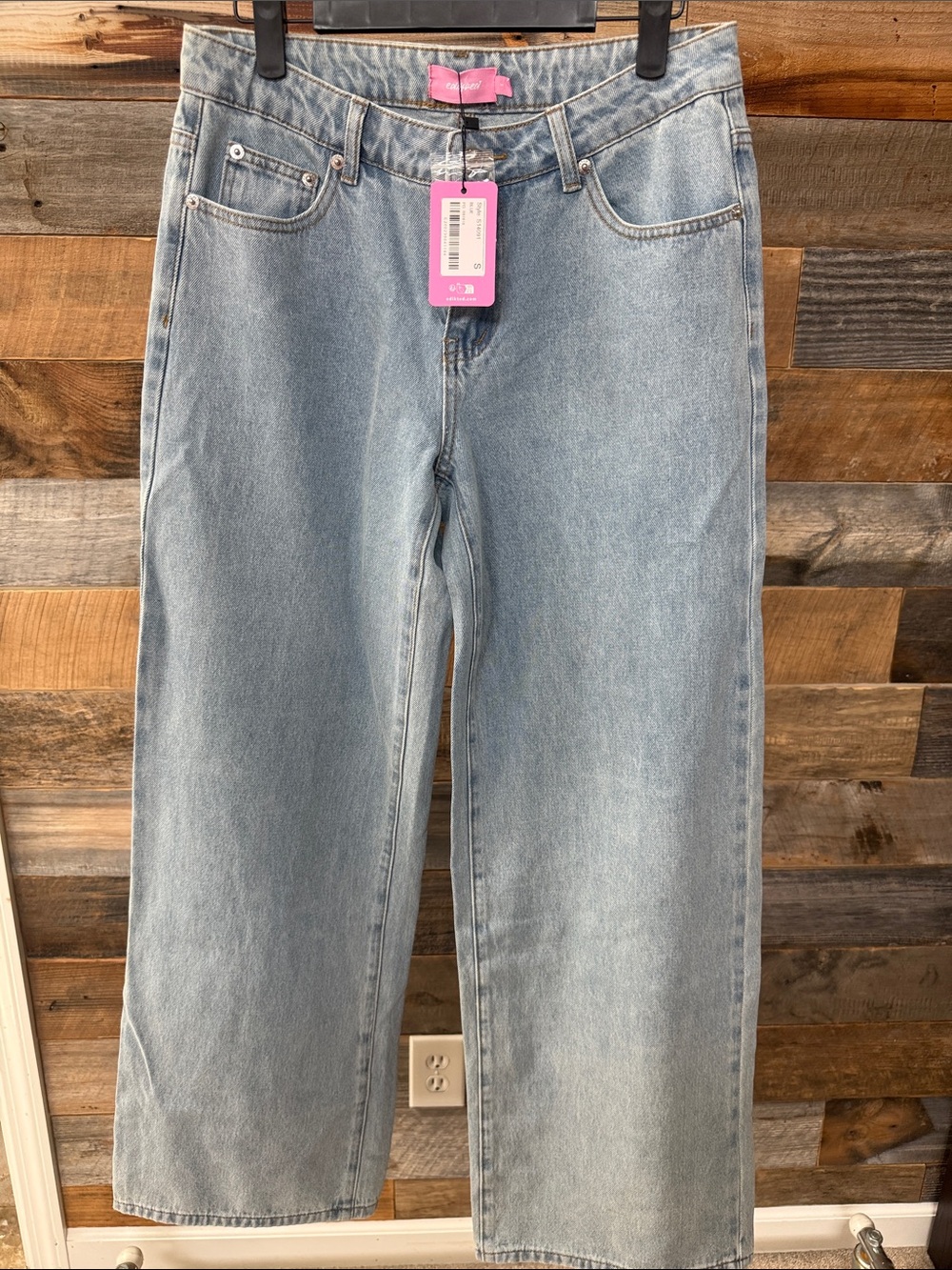 Edikted light  Wash wide Leg Jeans